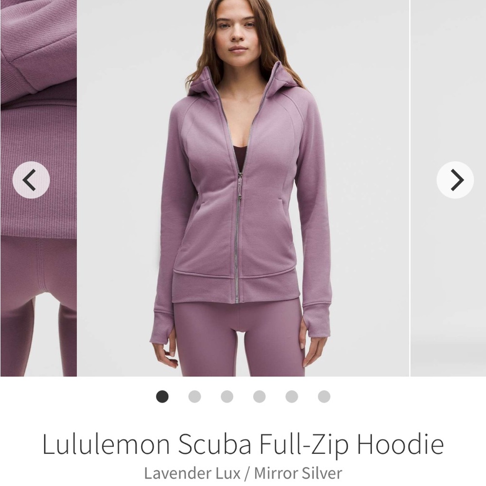 Lululemon Athletica Scuba Full Zip Hoodie NWT Lavender Lux